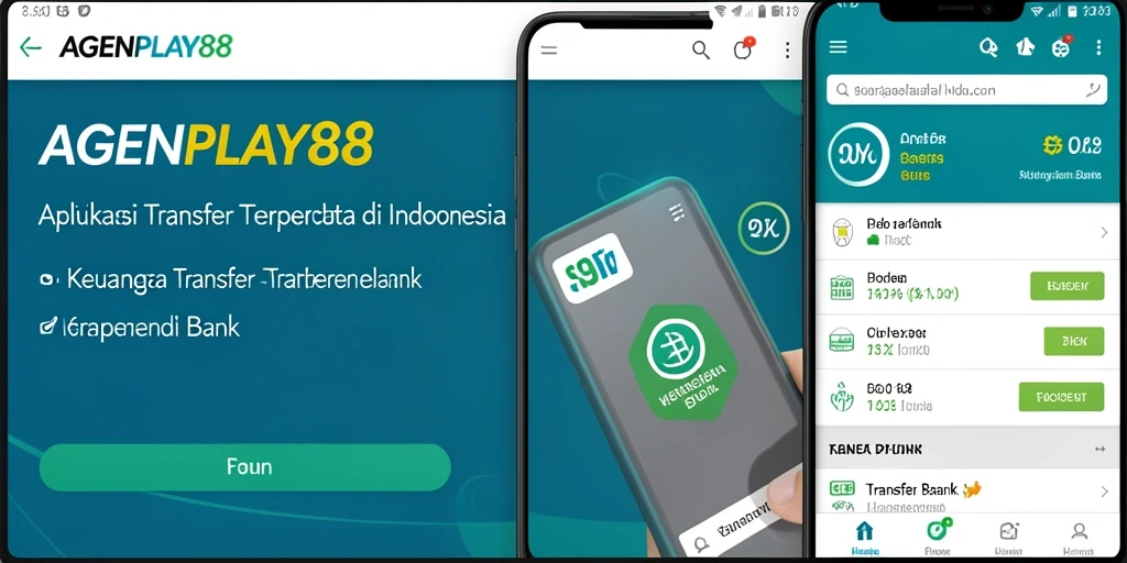 Antarmuka aplikasi AGENPLAY88 yang intuitif untuk Transfer Bank.