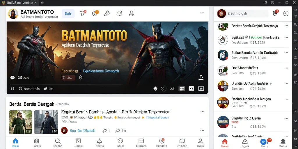 Tampilan antarmuka aplikasi BATMANTOTO yang memudahkan navigasi berita.