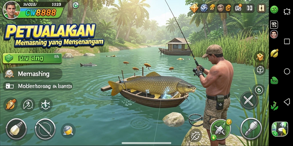 Antarmuka memancing dalam CW8888 yang menawan dan interaktif.