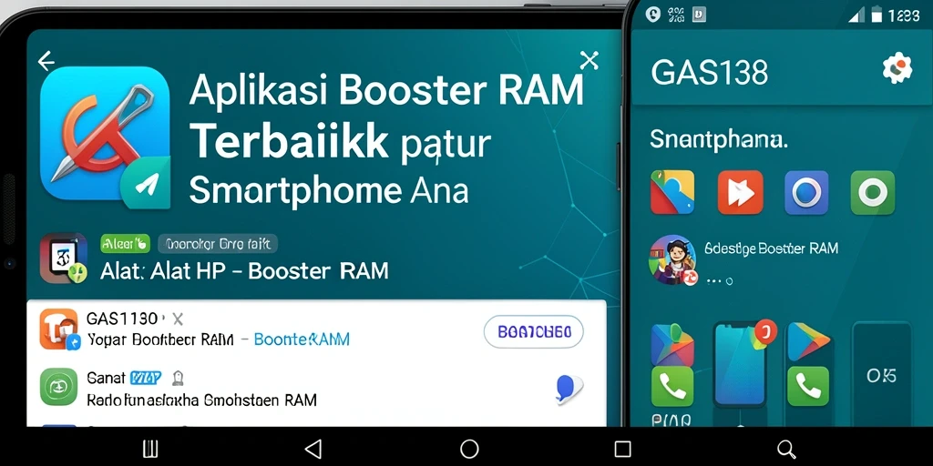 Antarmuka aplikasi GAS138 yang intuitif dan sederhana untuk mengoptimalkan RAM.