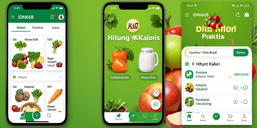 Tampilan antarmuka IDN668 yang user-friendly untuk menghitung kalori.