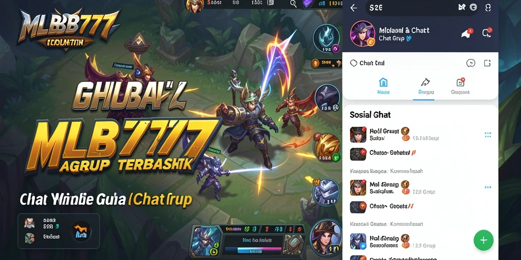 Antarmuka MLBB777 dengan fitur Chat Grup yang interaktif.