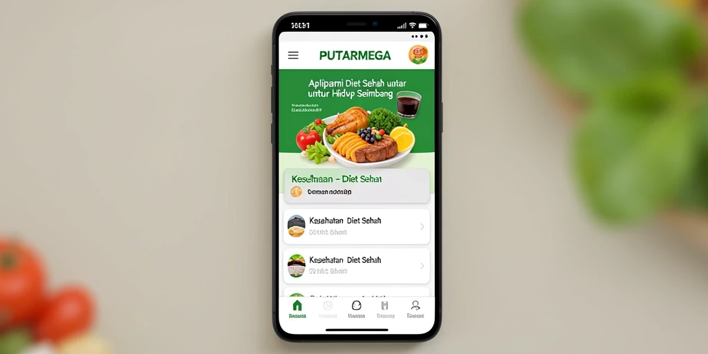 Antarmuka PUTARMEGA yang menarik dan informatif.